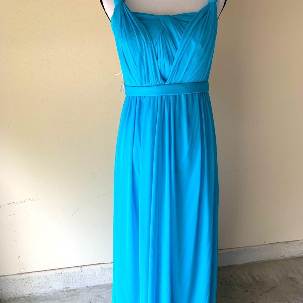 Versa Convertible Mesh Dress in Malibu Blue